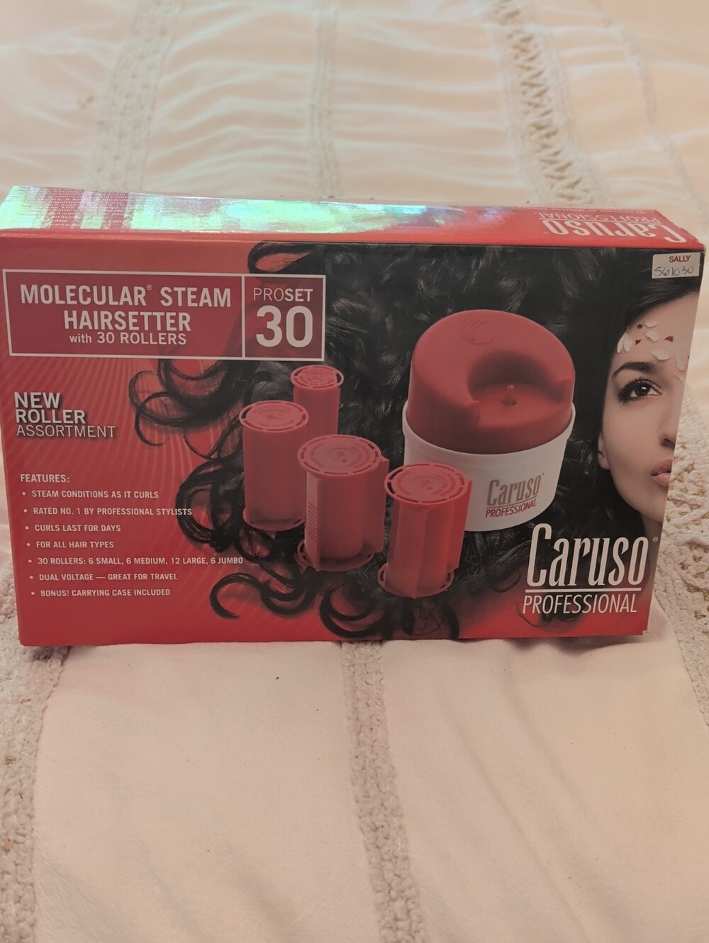 Caruso Professional Molecular Steam Hairsetter in Red